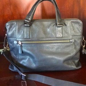 Tumi leather brief